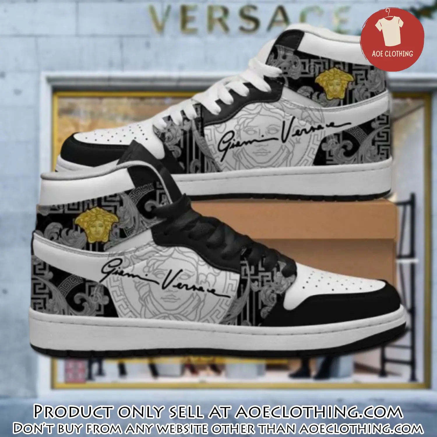 Gianni versace black high air jordan sneakers shoes hot gifts unisex 27b aoe0426533